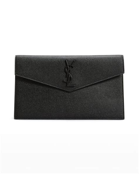 ysl uptown pouch|Saint Laurent Uptown YSL Pouch in Grained Leather.